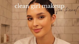 clean girl makeup for travel