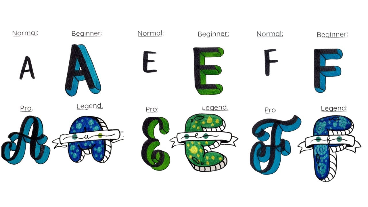 How to Letter the Alphabet: 4 Artistic Styles ideas ...