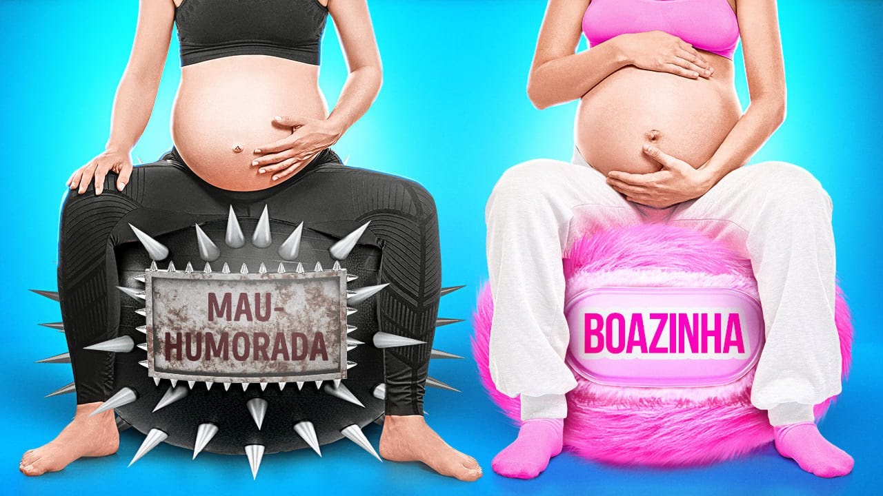 ⁣MACETES PARA PAIS & MÃES || Grávida Boazinha vs Mau-Humorada | Com Grana É Diferente, por 123 GO