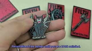 Free Design Metal Pin Badge Manufacture Custom Cartoon Logo Hard And Soft Label Brooch Anime Enamel screenshot 2