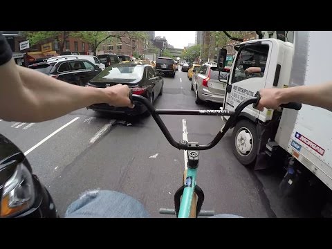ALMOST DIED IN NYC TRAFFIC ON A BMX BIKE