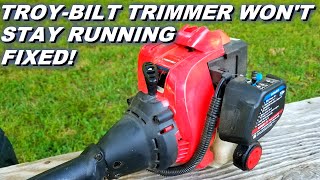 Tuning a Troybilt trimmer that won't stay running