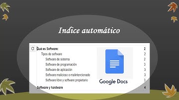 Indice automático con Google Docs