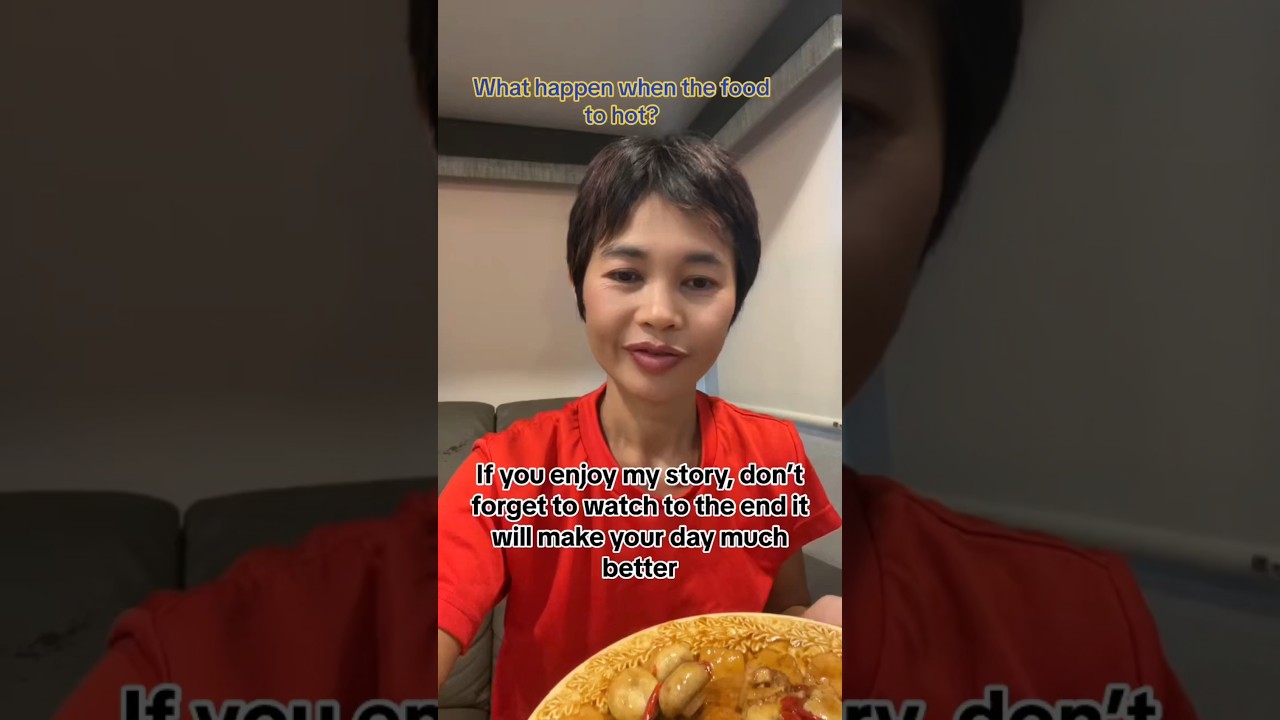 When the food’s too hot, but play it cool 🔥😅 