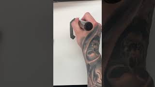 Lowercase q in #blackletter #oldenglish #calligraphy #graff #shorts #satisfying #penmanship #artist