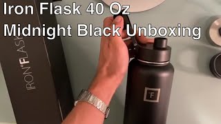 Iron Flask 40 Oz Midnight Black Unboxing 