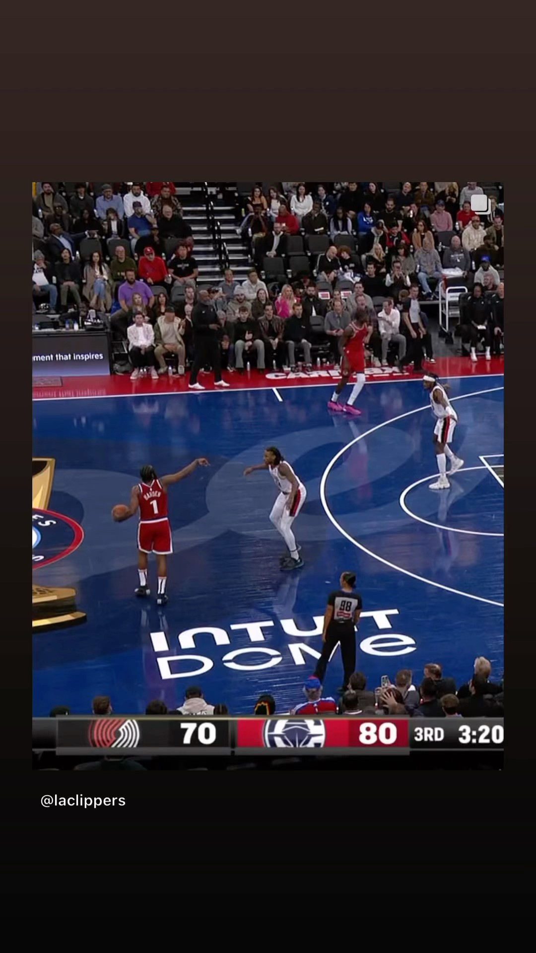 Biggest step back in the NBA #hoodnews #jamesharden #clippers #omg #trailblazers #stepback
