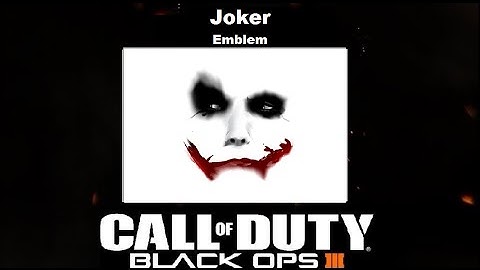 Black Ops 3 Joker Emblem Tutorial