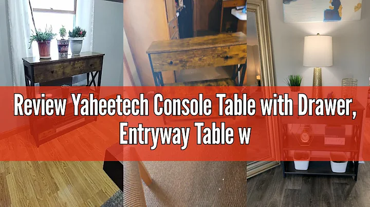Review Yaheetech Console Table with Drawer, Entryway Table with 3 Tier Storage Shelves, Narrow Long