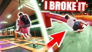 BREAKING ALL TRAMPOLINE PARK RULES !