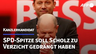SPD-Spitze soll Scholz zu Verzicht auf Kanzlerkandidatur gedrängt haben | AFP