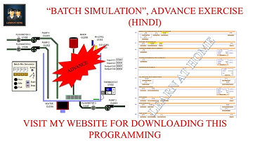 Logixpro Batch simulation Advance Exercise explained (Hindi) with programming file download