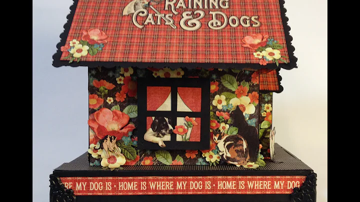 How to make a chipboard dog house mini album holder part 1