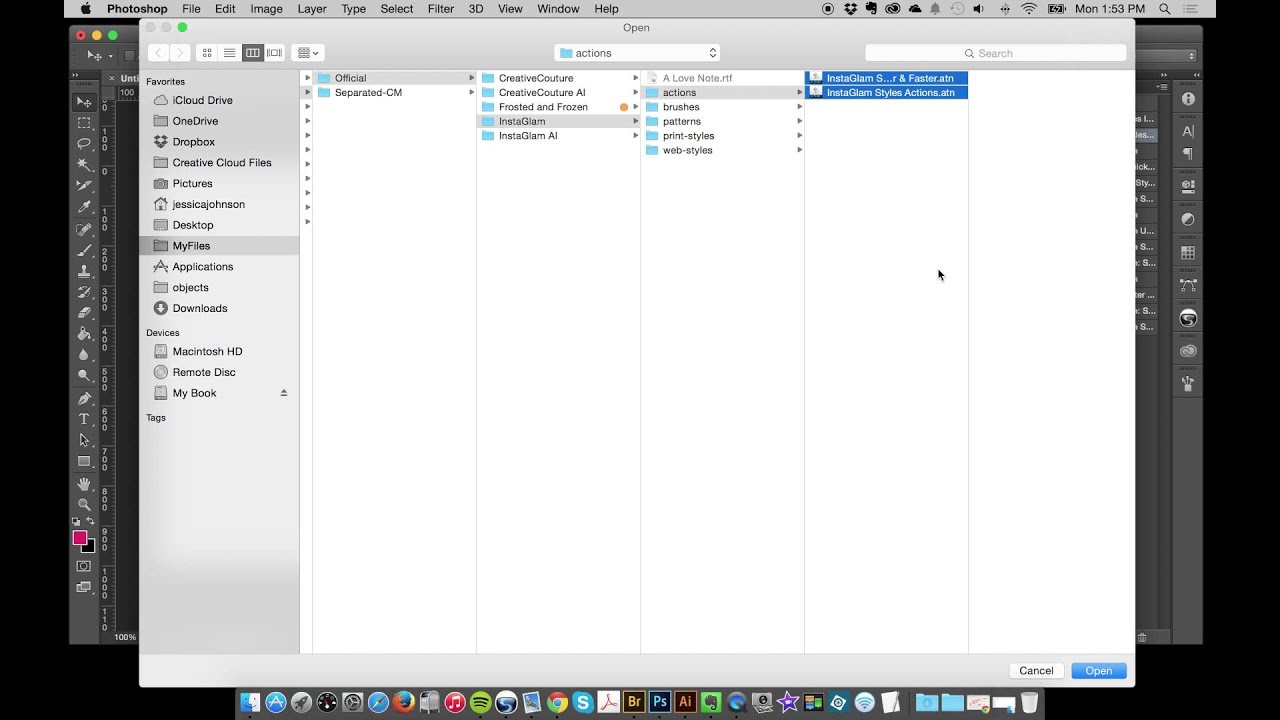 2. How to load actions for the Photoshop Creative Systems - YouTube