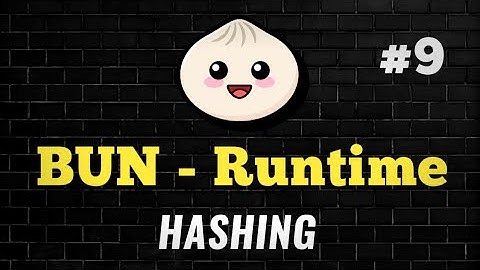 #9 - Hashing | Complete Bun Course 🔥 | Node JS | JavaScript | Bun | Hono | Deno #coding