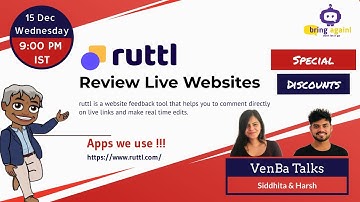 Ruttl.com Event with Siddhita and Harsh - Website Feedback Tool