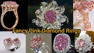 Most Expensive Fancy Pink Diamond Engagement Rings//#pinkdiamond #rings