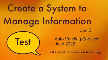 15 BTEC Level 3 Information Technology Unit 2 CSMI June 2022 Part B Activity 7 Auto Vending Services