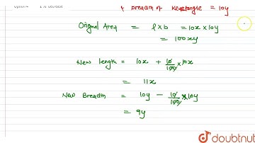 The length of a reactangle is increased by 10% while its breadth is decreased by 10%. what is th...