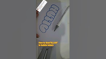 How to draw bubble letters #art #shorts