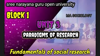 February 19, 2026 paradigms of research | Unit 3| Block 1 | fundamentals of social research 