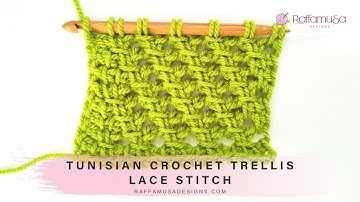 Tunisian Crochet Trellis Lace Stitch Tutorial