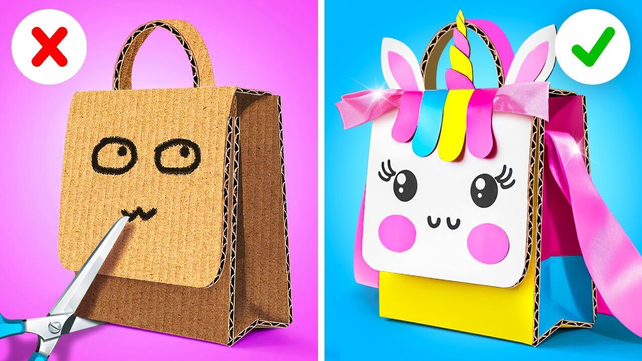 Adorable Cardboard Crafts with Unicorns 🌈 Hacks & Cool Gadgets by 123GO ...