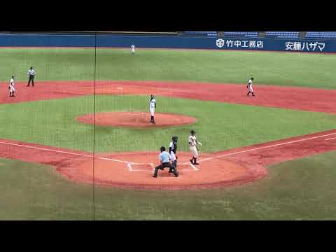 【甲子園予選 帝京×江戸川】6回裏0-0 帝京1番センター大内くん二塁打放つも 船津くん帝京3,4番を抑えるー第101回全国高等学校野球選手権東東京大会