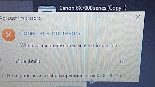 no se pudo llevar acabo la operacion, error 0x0000011b solucionado
