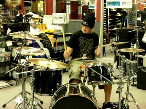 Me playing at the Guitar Center Drum Off 2010