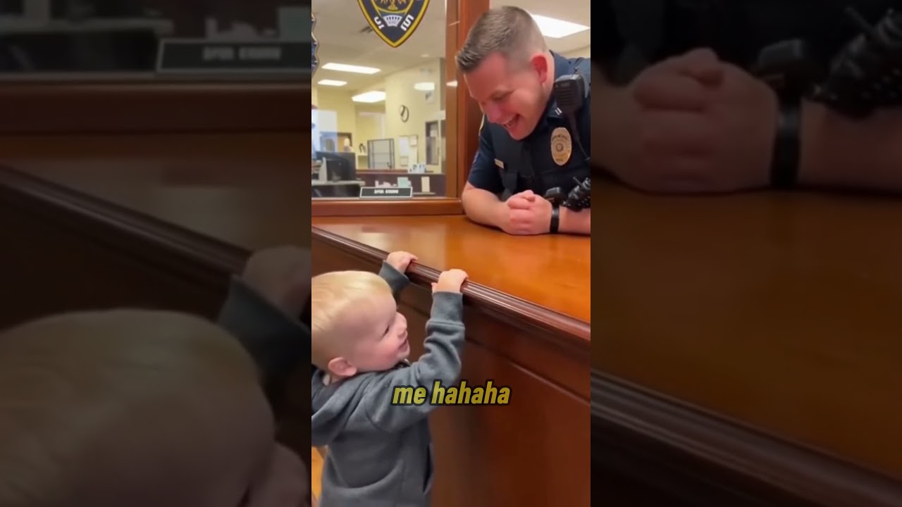 Police Officer Interrogates Tiny Phone Thief  