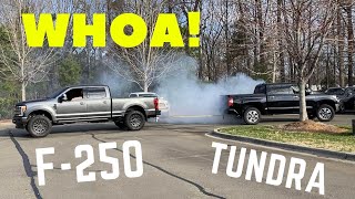 Tug of War: Ford F-250 vs Toyota Tundra! Wow!