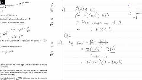 2018 Final|Matric IEB Maths Paper 1|Question 4| Differentiation
