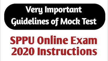 Guidelines of Mock Test | Mock Test 2020 | SPPU Exam 2020 | Hurry up !!!