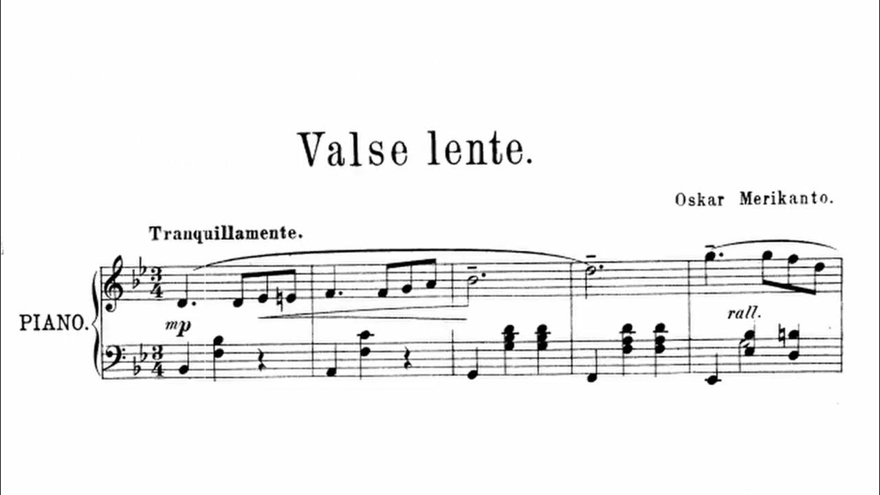 Oskar Merikanto Valse Lente YouTube