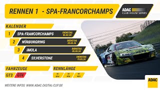 ADAC Clubhouse Series 2024 -1 | Round 01 – Spa-Francorchamps