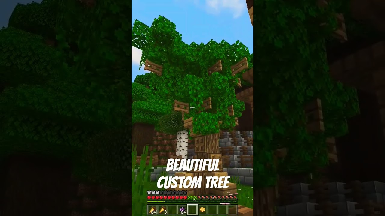 Beautiful Custom Tree for #Minecraft #Bedrock #bedrockbuild