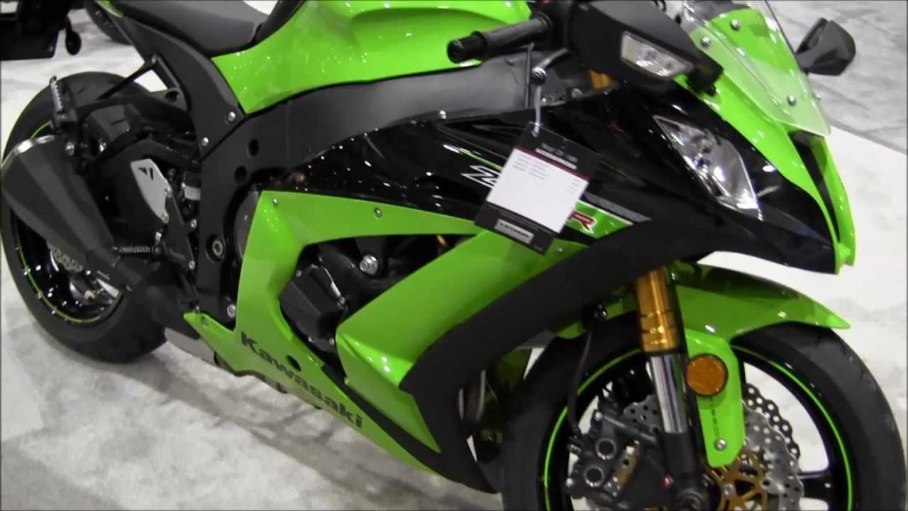 2013 Kawasaki Ninja ZX10R Walk Around Lime Green Slow ...