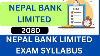 NBL Syllabus | Nepal Bank Limited Syllabus | NBL Loksewa Exam Syllabus | Nepal Bank Limited Exam