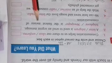 class 2 evs chapter 15 How We Communicate choose the correct option