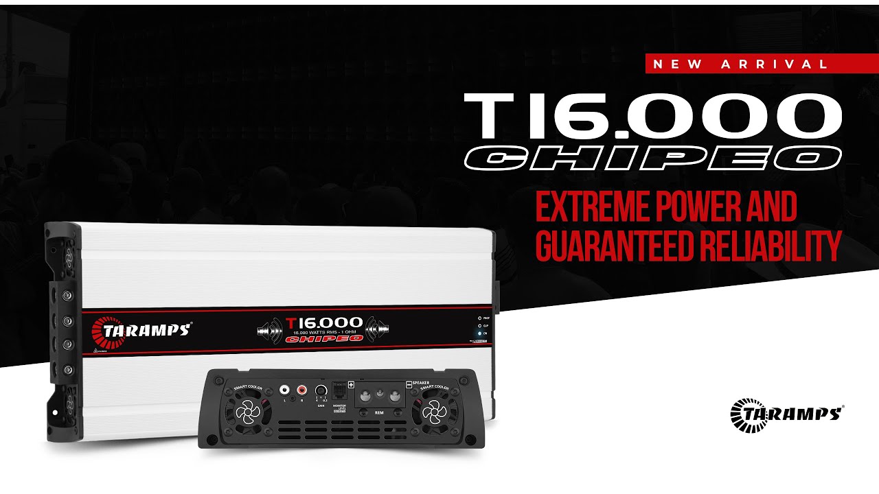 Amplifier Taramps T 16000 Chipeo 1 Ohm - YouTube