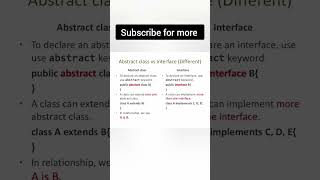 Difference between abstract and interface in java abstract interfaces shorts java