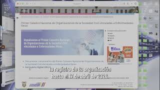 Catastro Nacional de Organizaciones vinculadas a Enfermedades Raras.