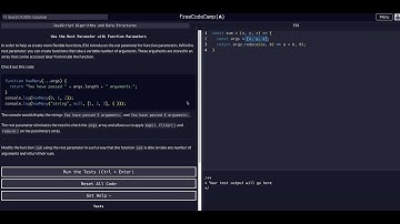 07 Use the Rest Parameter with Function Parameters - ES6- FreeCodeCamp Solution -  Javascript FCC