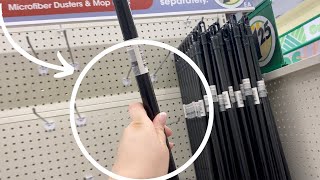 grab a dollar store broom - this is genius!