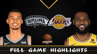 San Antonio Spurs vs LA Lakers | FULL GAME HIGHLIGHTS | Feb 23 2024 | NBA Season
