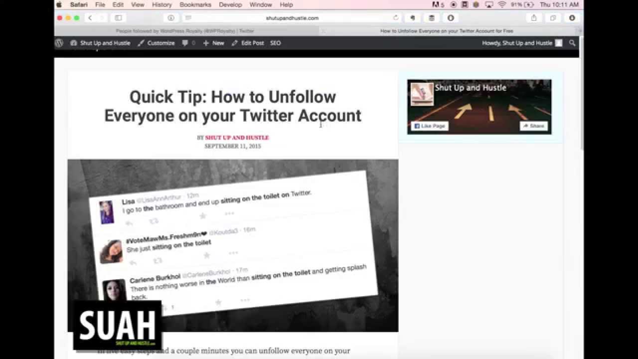 How to Unfollow Everyone on your Twitter Account