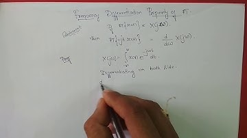 To Prove Frequency Differentiation Property of FT