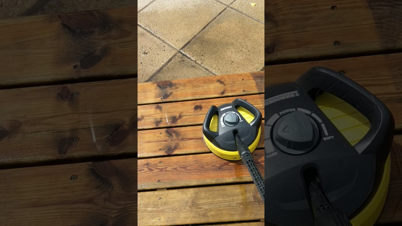Karcher K5 eco with T250 T-racer patio cleaner on decking