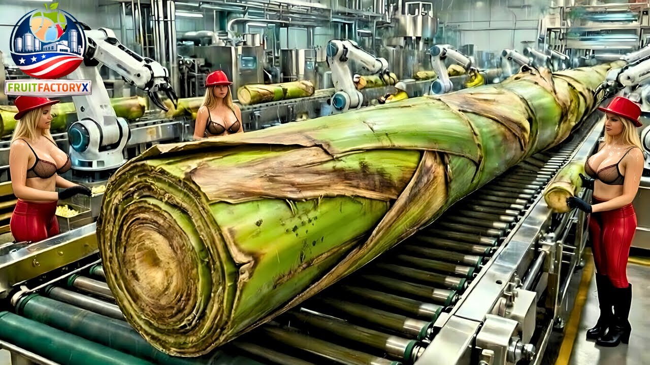Engineering Marvel: Inside a Modern Banana Stem Processing Factory | Full Process